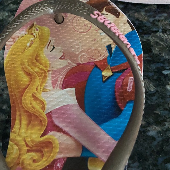 HAVAIANAS PRINCESS FLIP FLOPS SIZE 3/4 - Picture 7 of 9